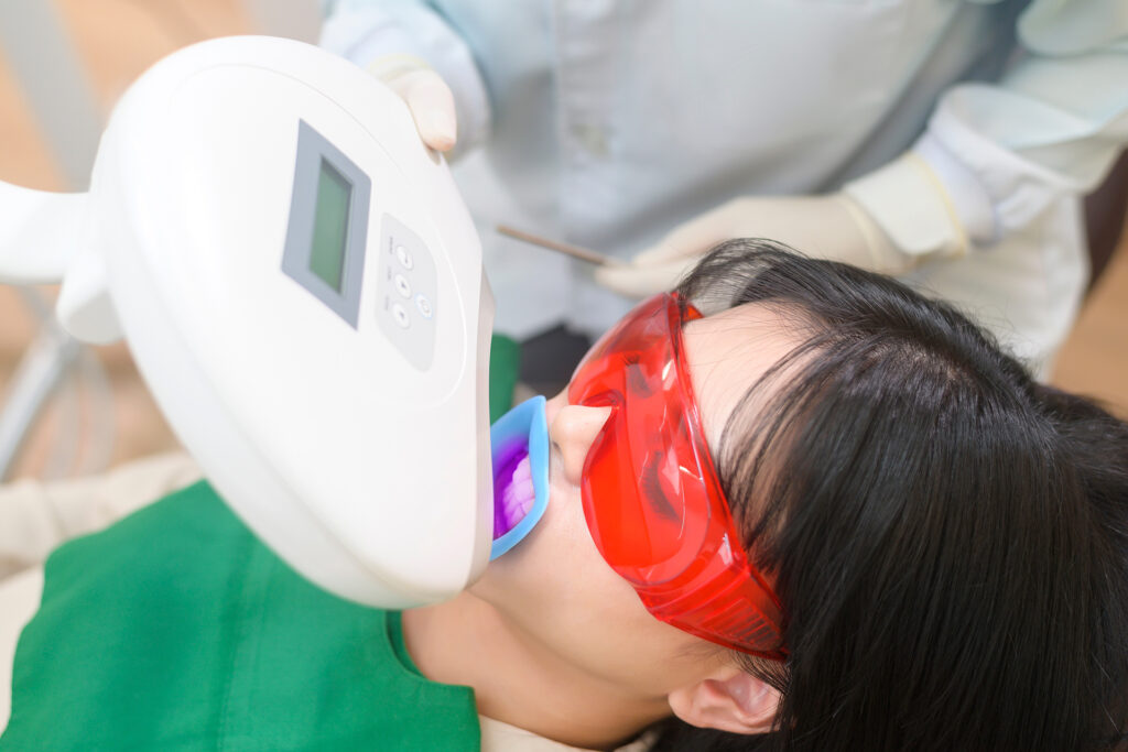 how is teeth whitening done at the dentist