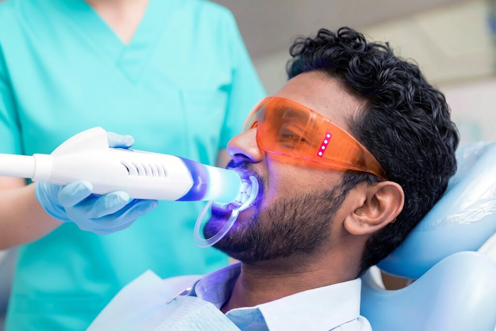 LED vs laser teeth whitening