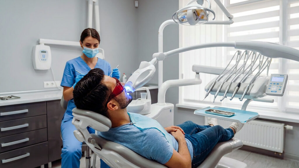 laser teeth whitening procedure