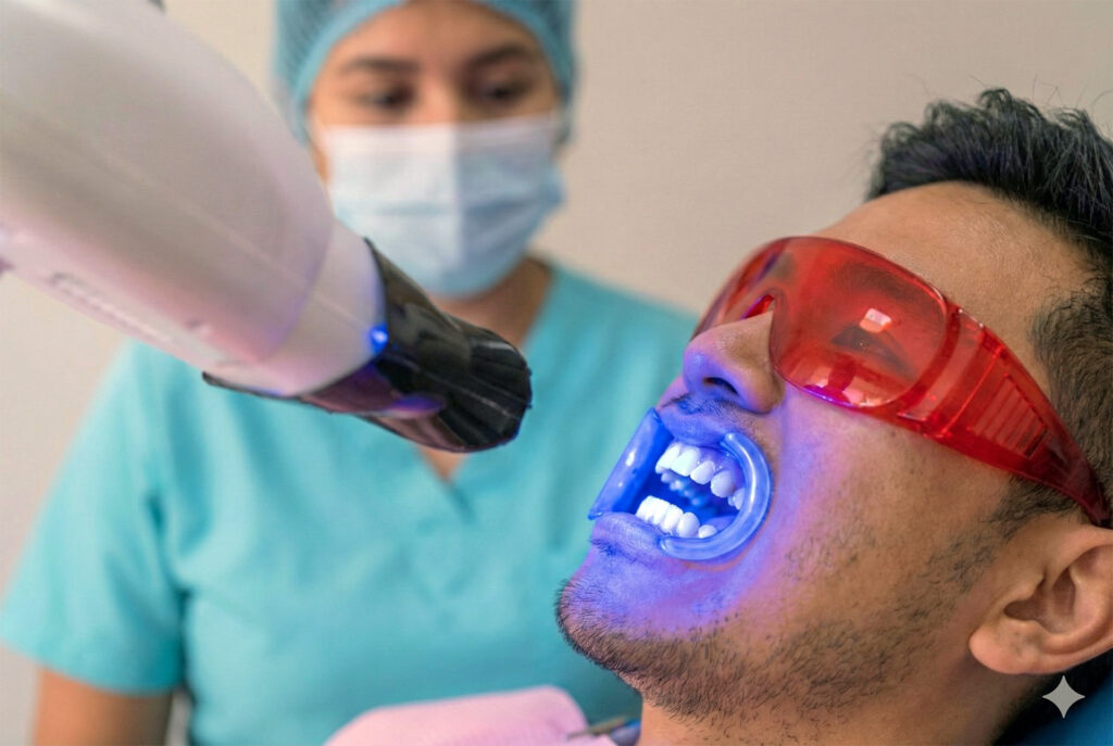 in-chair teeth whitening