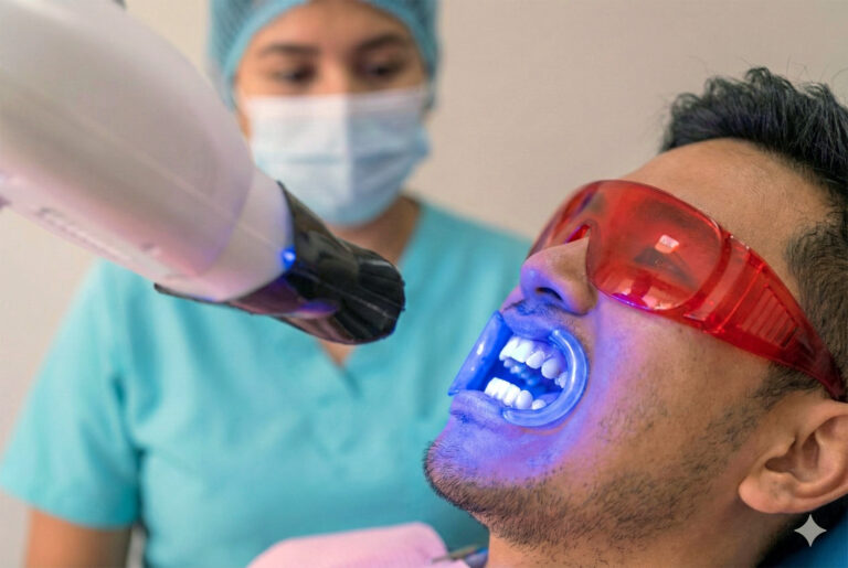 in-chair teeth whitening